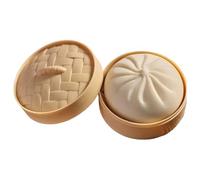 Jouet sensoriel Bun Bao avec Boule de pâte à Presser pour cuiseur Vapeur pour Adultes et Enfants (Blanc) (A)