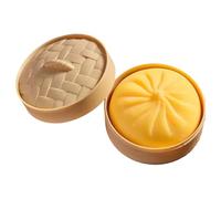 Jouet sensoriel Bun Bao avec Boule de pâte à Presser pour cuiseur Vapeur pour Adultes et Enfants (Jaune) (B)