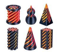 Jouet Sensoriel Cône Impossible (6 Pièces), Géométrique 3D - Anti-stress et Relaxant pour Adultes et Adolescents - Mini Sculpture de Bureau pour Soulager l'anxiété - Décoration originale pe