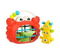 Jouet sensoriel Crabe - Cube d'activités pour | Tirez et a | 300 g, matériau PC, design anti-hironde, sonore et tactile, pour garçons, filles et enfants d'âge préscolaire