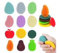 Jouet Sensoriel Fidget en Pierre Fruits 12 Pièces Amusant Et Réduire Le Stress Fidget Stones Toy Jouet Stimulant pour l'Autisme Sensoriel en Pierre Jouet Sensory Stones Colorés Squeeze pour Relaxant