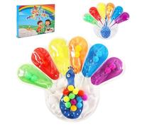 Jouet sensoriel paon Montessori - Pour apprendre à compter et apprendre les couleurs - Entraînement de motricité - Anti-stress - Pour enfants atteints de TDAH ou d'autisme