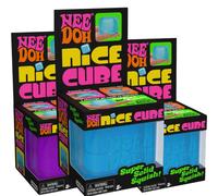 Jouet sensoriel Schylling Needoh Nice Cube avec un squish super solide - Revient toujours sa forme carr e - Les couleurs peuvent varier Lot de 3