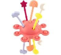 Jouet sensoriel - Ulysse - Lune sensorielle - Silicone - Rouge brique - 10 mois et plus
