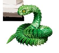 Jouet serpent articulé - Animaux en serpents imprimés - Jouet amusant et mobile - Modèle d'activité multiarticulé - Jouet de bureau flexible pour la maison et le bureau