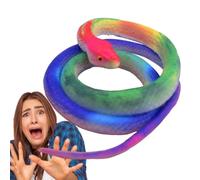 Jouet Serpent en Caoutchouc,Serpent en Caoutchouc Faux jouet de farce | Décoration réaliste de serpents en caoutchouc Gags, de blague pratiques pour Tête ronde de serpent arc-en-
