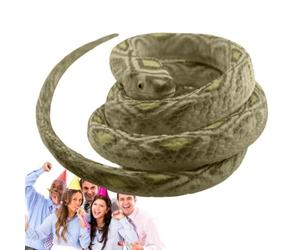 Jouet Serpent en Caoutchouc,Serpent en Caoutchouc Long jouet de farce | Les serpents font une farce pour éloigner les oiseaux Cadeaux de fête d'Halloween, farces Tête ronde en