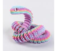 Jouet serpent, serpent 3D, impression 3D, serpent imprimé 3D, jouets d'animaux imprimés en 3D, modèle serpent, décoration statue de serpent, jouet à presser pour l'autisme et le TDAH (30 cm,