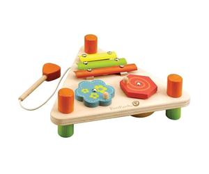 Jouet set Musical Triangle 2 faces EverEarth - Jouets bois