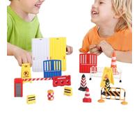 Jouet signalisation routière - Petits cônes routiers et panneaux stop | Accessoire éducatif, jouet signalisation routière, petits cônes routiers et panneaux stop portable pratique et stable pour