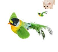 Jouet Simulation d'oiseau pour Chat - avec Son d'oiseau Qui Chante - Simulation d'un Oiseau Volant - Interactif pour Chat - avec Queue à Plumes