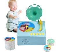 Jouet sonore de gramophone - Phonographe de narration musicale sensorielle, instrument de musique éducatif | Phonographe pour raconter des histoires d'apprentissage précoce avec 96 cartes, pour