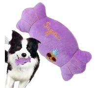 Jouet sonore pour chiens : tuchia pressé en forme de chat de bonbons, jeux sûrs pour animaux de compagnie, jeux sonores couverts, jeux en tissu à mâcher, jeux doux