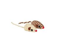 Souris au fil de coton/à la rabane pour chat Trixie Blanc 5 cm