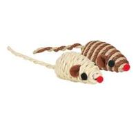 Souris au fil de coton/à la rabane pour chat Trixie Blanc 5 cm