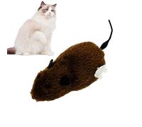 Jouet souris à remonter - Jouet interactif pour chat domestique | Jouet interactif de chasse pour chat d'intérieur | Souris en peluche réaliste, jouet pour animaux de compagnie