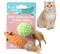 Jouet Souris pour Chat - Jouet pour Chat Robuste avec Un Design de Souris réaliste, Jouet interactif pour Chat avec à Chat pour Chats, Jouet interactif en Peluche avec Protection Contre Les Mors