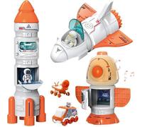 Jouet spatial pour enfants avec navette spatiale, figurines d'astronaute, station spatiale, station spatiale, enfants de 3 à 8 ans