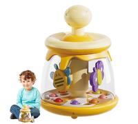 Jouet spinner - Jouet pour bébé à ventouse | Jouet rotatif pour bébé à presser et à tourner, balle sautante pour apprentissage précoce, carrousel rotatif attrayant, dôme éducatif pour