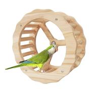 Jouet Spinner pour oiseaux - Accessoire de cage à roues d'exercice en bois, conception interactive à rotation douce, matériau naturel sûr | Favorise la stimulation mentale du mouvement physique pour l