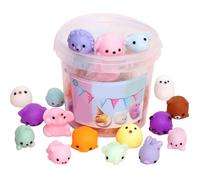 Jouet Squishy Animal 24 pièces, décompression douce, mignon et coloré, sensoriel pour soulager le Stress -SALALIS