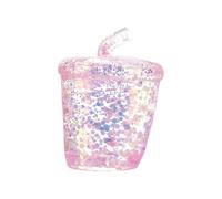 Jouet Squishy Lumineux en Forme de Thé aux Perles, Figurine Anti-Stress à Retour Lent pour Enfants et Adultes, Bubble Tea Fluorescent Décoratif, Cadeau Original Anniversaire, Multicolore