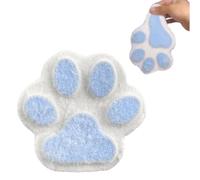 Jouet Squishy Patte De Chat Fait Main , Grande Balle Anti-Stress en Silicone,Jouet Sensoriel Mignon pour Enfants Et Adultes , Rose Blanc / Bleu Blanc (Bleu)