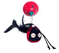 Jouet Stimulant pour Chat - Peluche Interactive avec Bruitage pour L'Éveil Félin | Accessoire Miaulant Activé par pour Lutter Contre L'ennui des Chats par Le Jeu