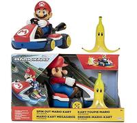 Jouet - SUPER MARIO - Véhicule de Course Toupie Mario Rouge - 360° - 6cm - À partir de 3 ans