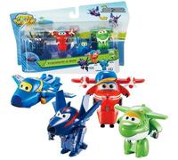 Jouet - Super Wings - Avions Chace, Flip, Jerome & Mira - Convertibles - Plastique