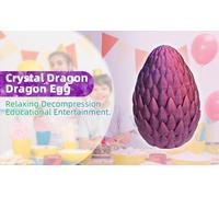 Jouet Surprise En Forme D'?Uf De Dragon Imprimé En 3d Avec Dragon Flexible - Mélange Rouge Et Or