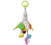 Jouet suspendu avec hochet | en peluche grinçante douce | Accessoire de développement précoce à clip-on | Conception colorée jouet d'apprentissage du nourrisson | Chandeau en peluche nouveau-né
