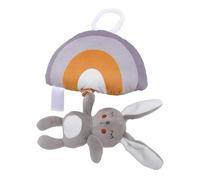 Jouet Suspendu de Voiture d'animal de Dessin animé avec Boîte à Musique Sonore Agréable, Hochet de Poussette en Peluche Portable pour Bébés, Pendentif de Poignée de Porte Décorative,