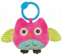 Jouet suspendu pour poussette avec hochet, Milly Mally - Hibou, rose