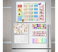 Jouet Syllabes Maternelle Montessori Méthode Syllabique Magnétique-Apprendre à Lire Alphabet Pictogramme Méthode de Lecture Enfants 3 à 8 Ans PS CP-Cadeau Fille et Garçon-Activités Pédagogie