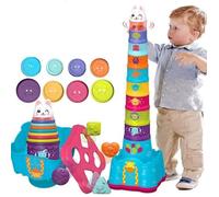 Jouet Tasses Empile Cubes Empilables à bébés Gobelets Gigognes Jouets éducatifs Montessori Enfant Jeux Educatif pour bébés