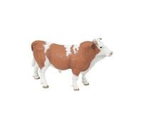 Papo - Figurine animal - Taureau Simmental, Fierté de la Vie à la Ferme, Jouet enfant dès 3 Ans - Sensibilisation à l'Agriculture et au Monde Rural
