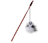 Jouet Teaser pour Chat d'halloween, Jouets en Plumes De Chat, Crâne/Citrouille/Globe Oculaire/Jouet Fantôme pour Chat, Bâtons D'entraînement Interactifs pour Chats D'intérieur, Bâton D'entraînement