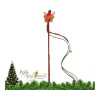 Jouet teaser pour chats de Noël, baguettes pour chats intérieurs,Jouet de baguette de chat amusant jouet pour chat avec cordes - Bâton interactif unique pour chat, joué