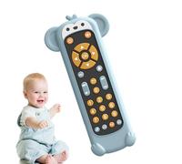 Jouet télécommandé pour bébés, jouet télécommandé pour tout-petit | Jouet d'apprentissage précoce des nombres avec couverture de dentition en forme d'animal en silicone | Télécommande TV musicale pour