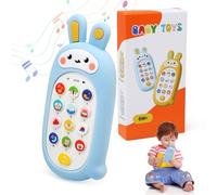 Jouet Téléphone Bébé 1 an, Téléphone Enfant Musical avec Mélodies, Faux Smartphone Bébé Éducatif, Cadeau Anniversaire 1 an Fille Garçon 6 9 12 18 Mois
