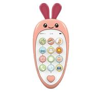 Jouet téléphonique pour : téléphone portable et téléphone de jeu pour tout-petits | Téléphone musical coloré pour | Jouet éducatif en forme de carotte pour éducation précoce |