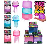 Jouet tendance Nee Doh Jellyfish & Cube Squish, jouet sensoriel anti-stress en gelée souple à presser, NeeDoh pour enfants et adultes No Box--S3