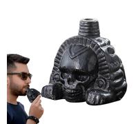 Jouet tête de crâne - Ornement de crâne hurlant, Tête de squelette réaliste, Mini figure fantomatique, Accent décoratif d'horreur festif | Pour la célébration des vacances, installez