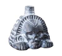 Jouet tête de squelette - Modèle de crâne avec son réaliste de 9 cm - Accessoire décoratif d'horreur - Nouveauté qui crie - Tête de mort effrayante pour Halloween, anniversaire