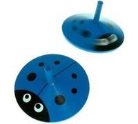 Jouet Toupie Coccinelle Bleue En Bois Pour Enfant 3 Ans + Diamètre 5 Cm G