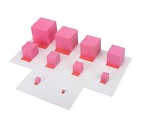 Jouet tour rose | Tour d’empilage pédagogique en bois, outil montesori, apprentissage de la taille et de la séquence, jouet durable | Éveil précoce pour crèche, école maternelle, éducation à domicile