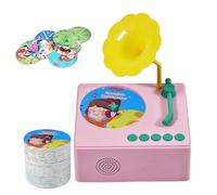 Jouet Tourne-Disque Musical - Phonographe pour raconter des Histoires d'apprentissage précoce avec 96 Cartes, phonographe éducatif pour, garçons, Filles, 3 à 6 Ans