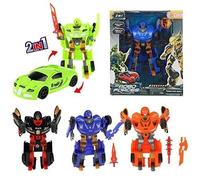 Jouet Transformers 2 en 1 - TOI-TOYS - Voiture Robot de Couleur Aléatoire