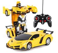 Jouet - Transformers - Voiture télécommandée - 1:18 - Jaune - 360° Rotation